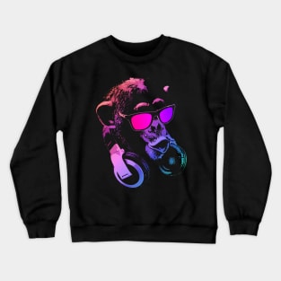 Monkey DJ Pink Crewneck Sweatshirt